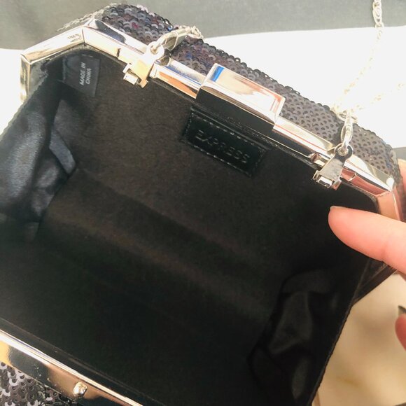 Sequin Clutch w/Chain - Picture 3 of 3
